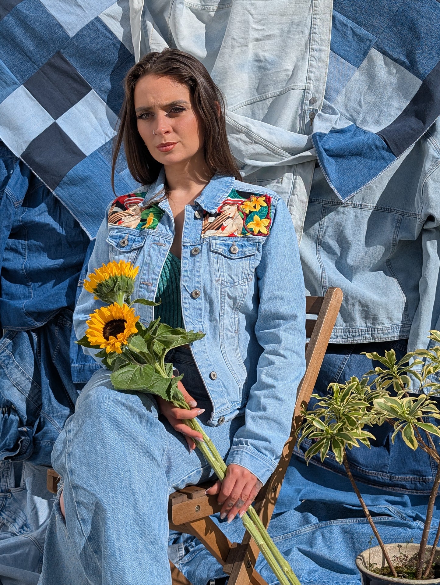 Paradise Pin-Up Denim Jacket
