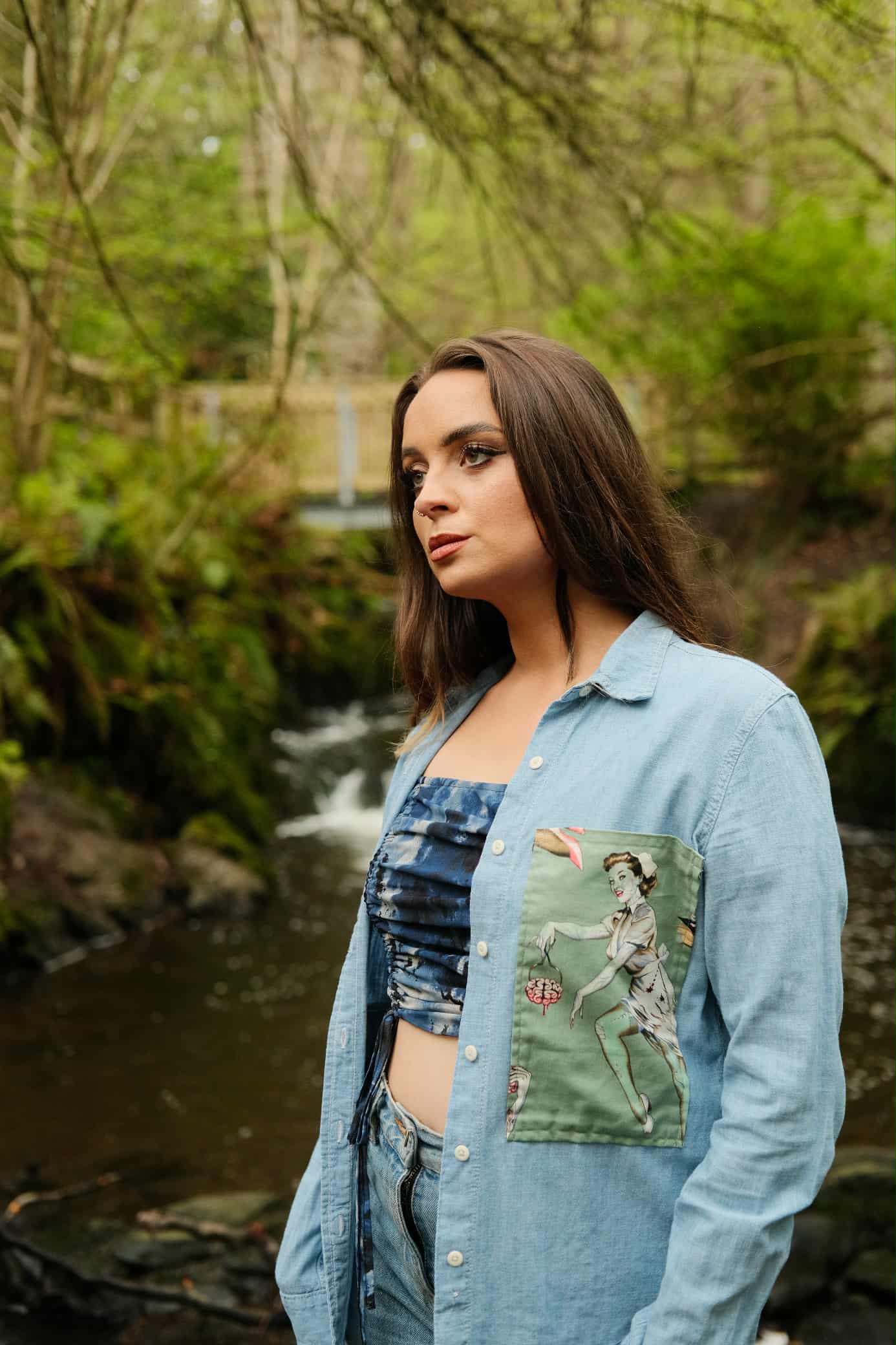 Beauty and Brains Denim Shirt