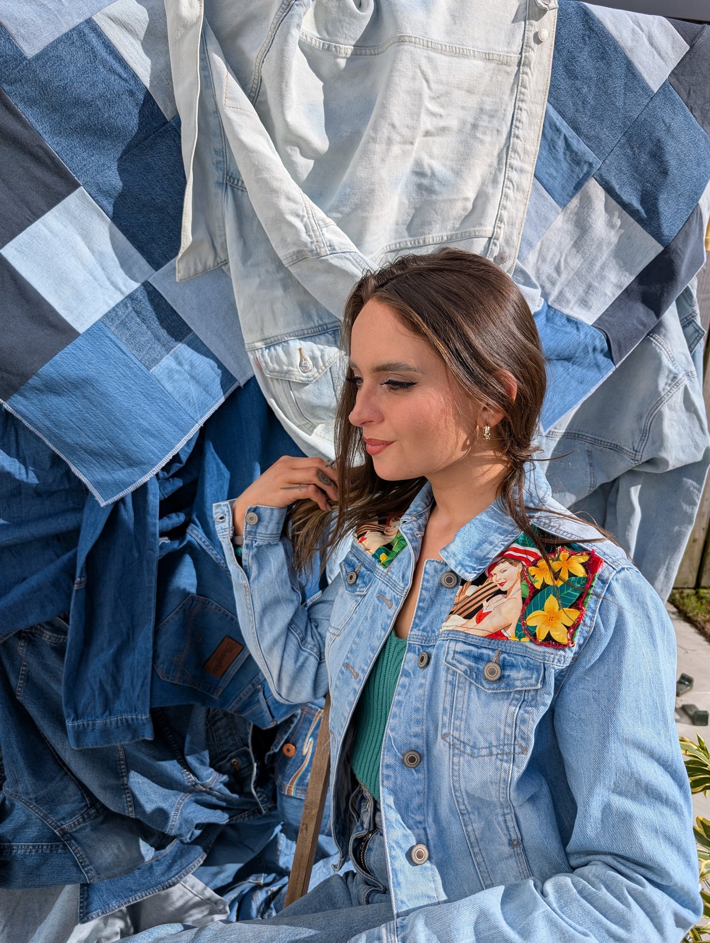 Paradise Pin-Up Denim Jacket